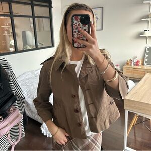 Brown Short Trench Coat